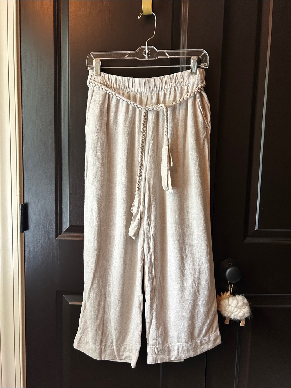 Good Hart by Matilda Jane Wide Leg Braided Belt Linen Blend Pants